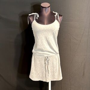 Xhilartion Gray Drawstring Waist & Tie Straps dress!
